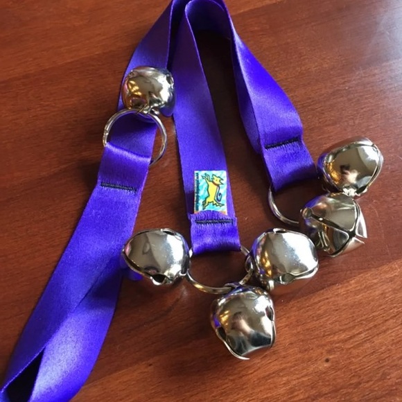 Purple Ribbon Puppy Potty Training Bells - Picture 1 of 7